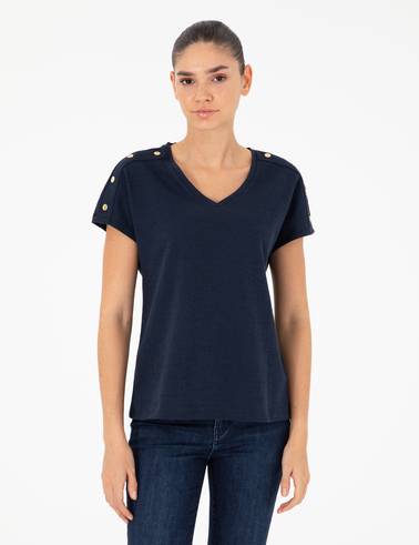 Lacivert Regular Fit Tişört