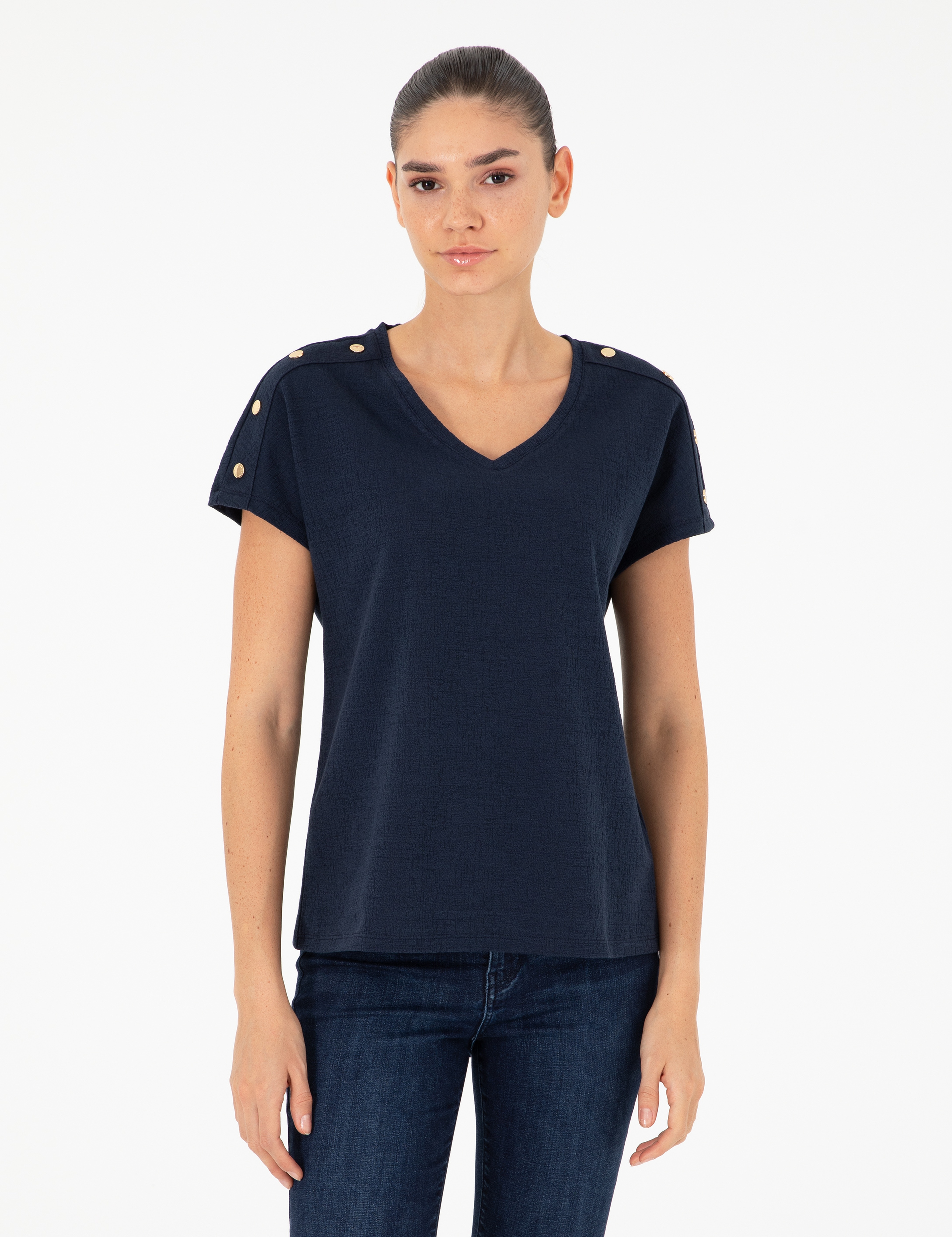 Lacivert Regular Fit Tişört - Image 1