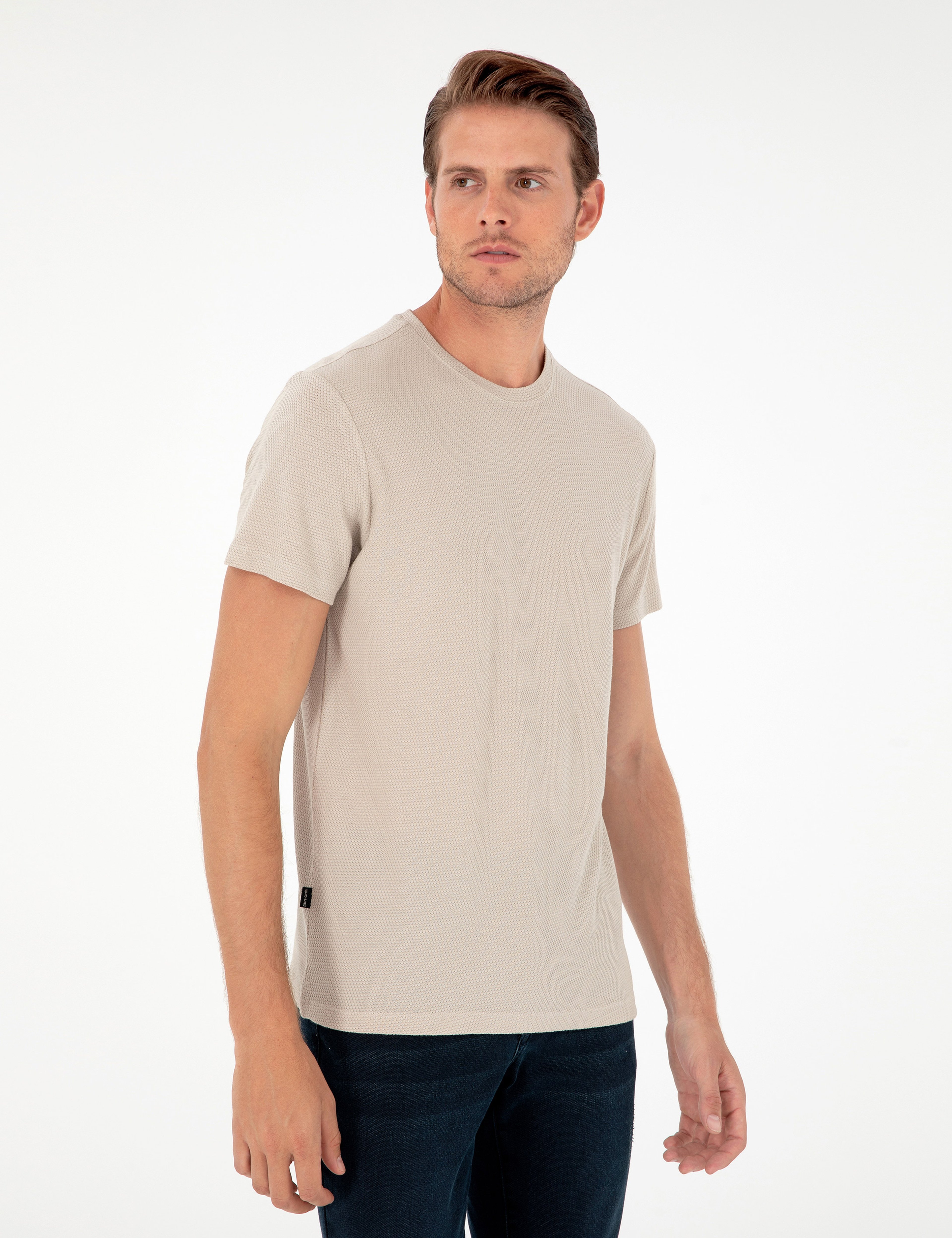 Taş Slim Fit Basic Tişört - Image 3
