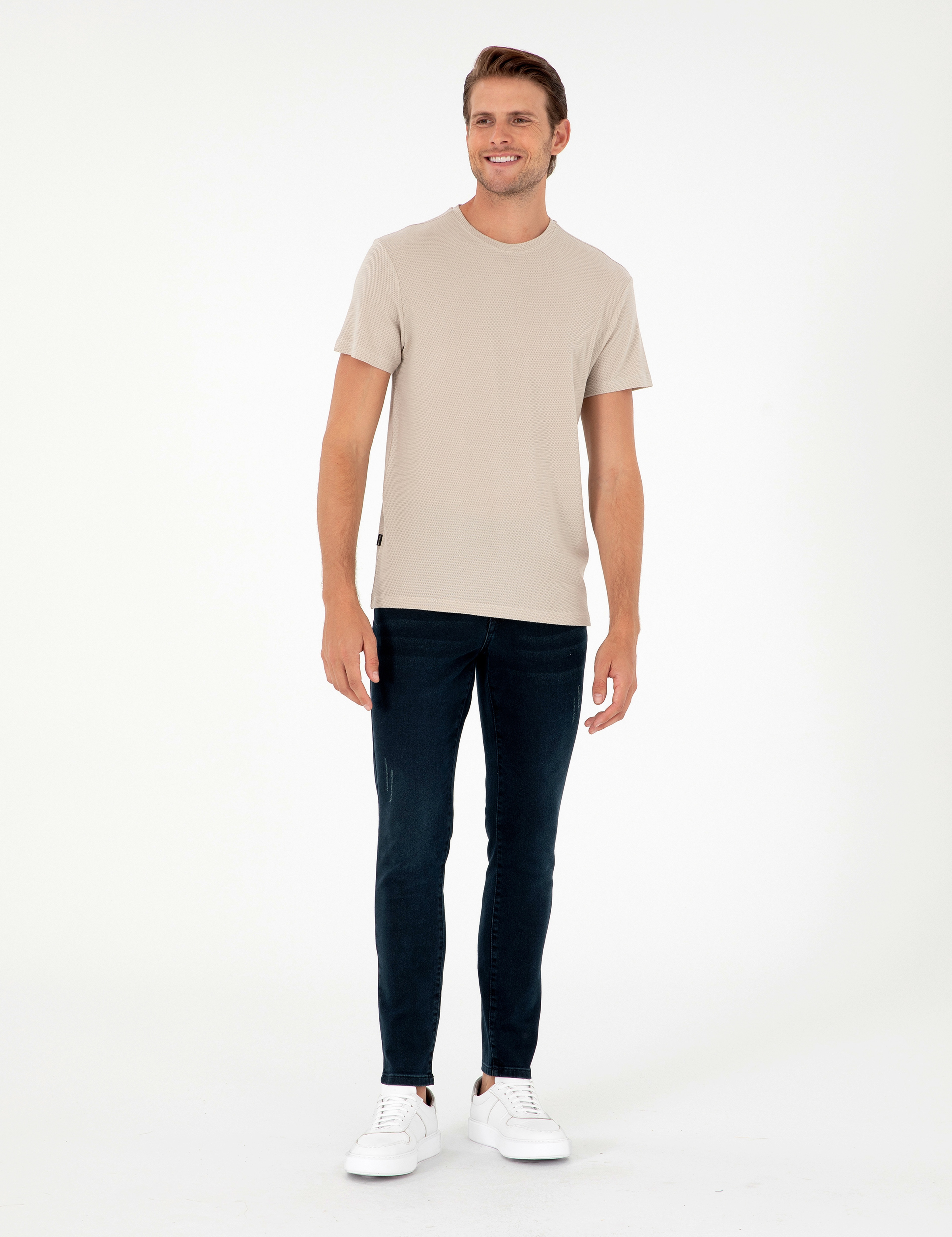 Taş Slim Fit Basic Tişört - Image 4