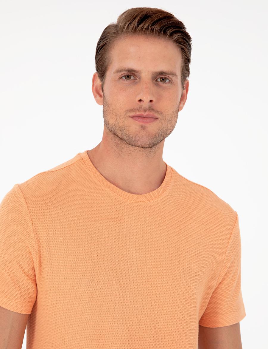 Turuncu Slim Fit Basic Tişört