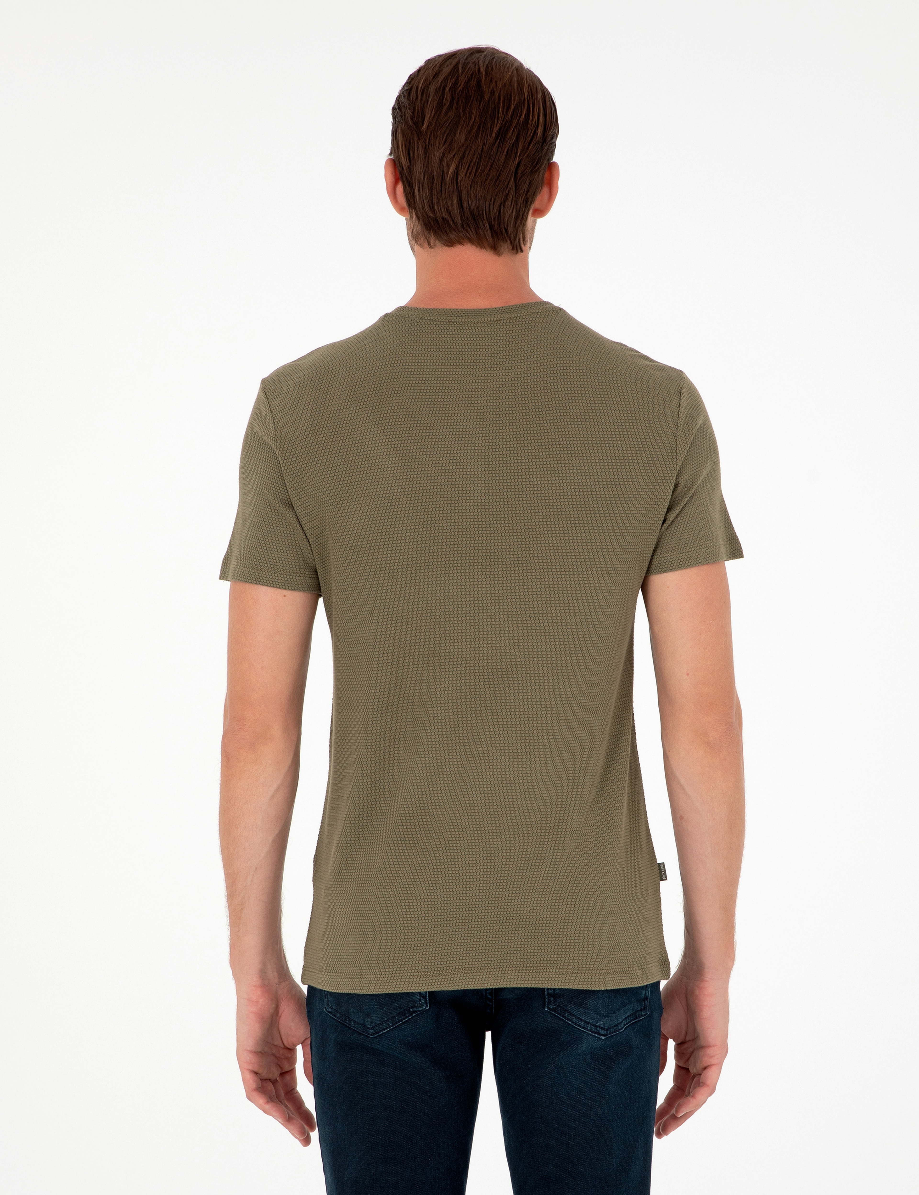 Haki Slim Fit Basic Tişört