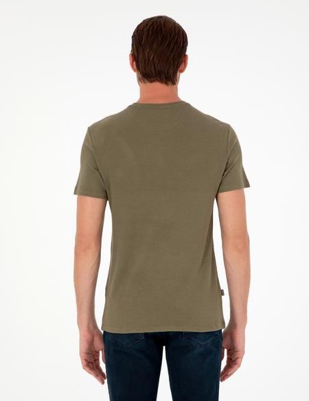 Haki Slim Fit Basic Tişört - 50280967001