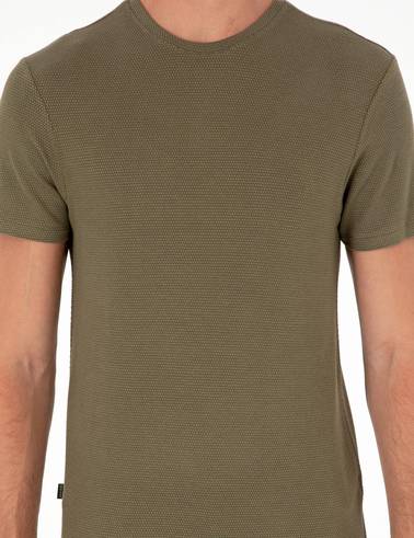Haki Slim Fit Basic Tişört