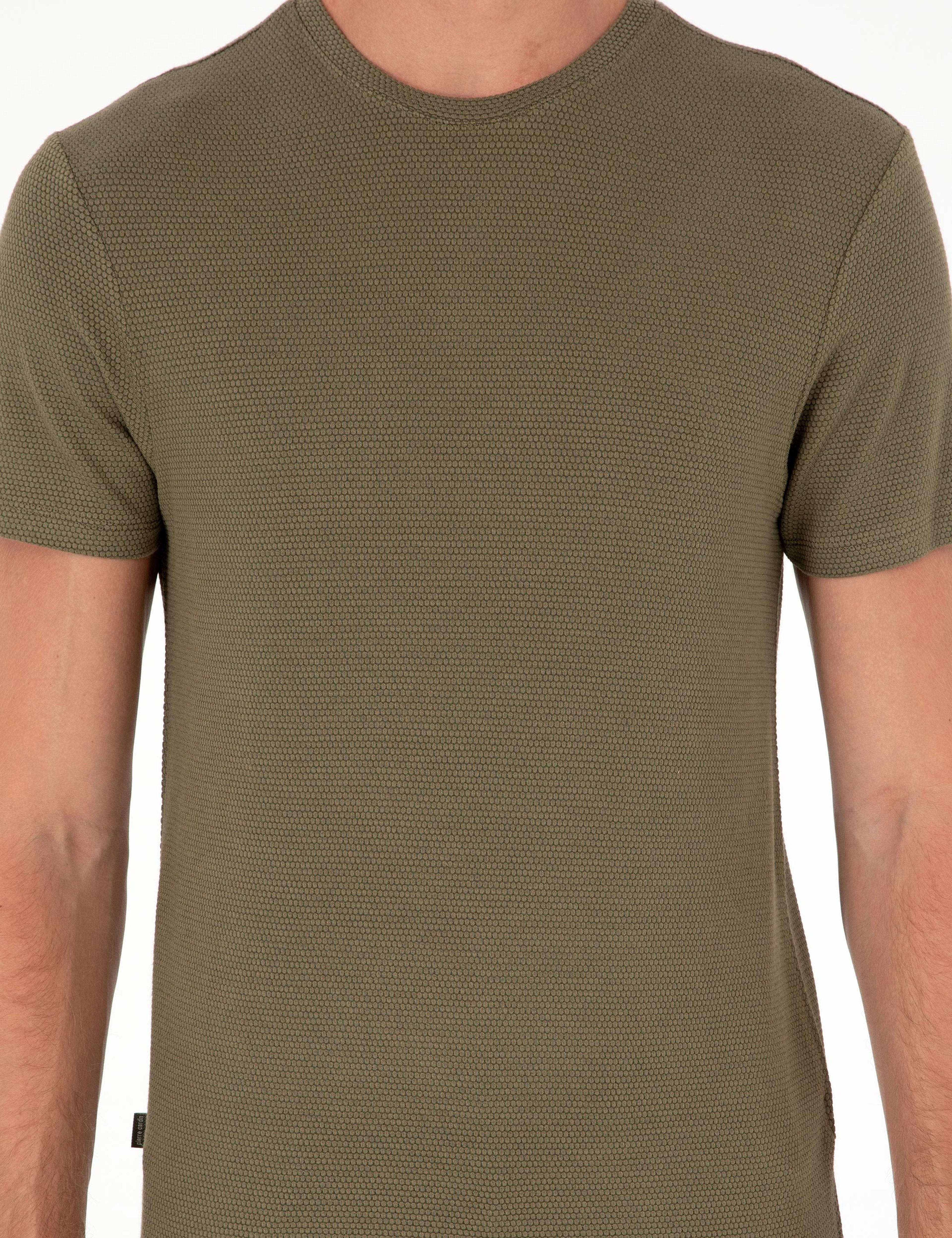 Haki Slim Fit Basic Tişört - Image 6