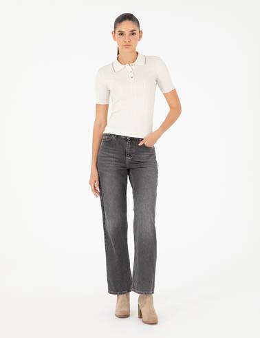 Ekru Slim Fit Kazak