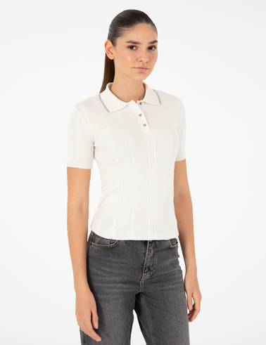 Ekru Slim Fit Kazak
