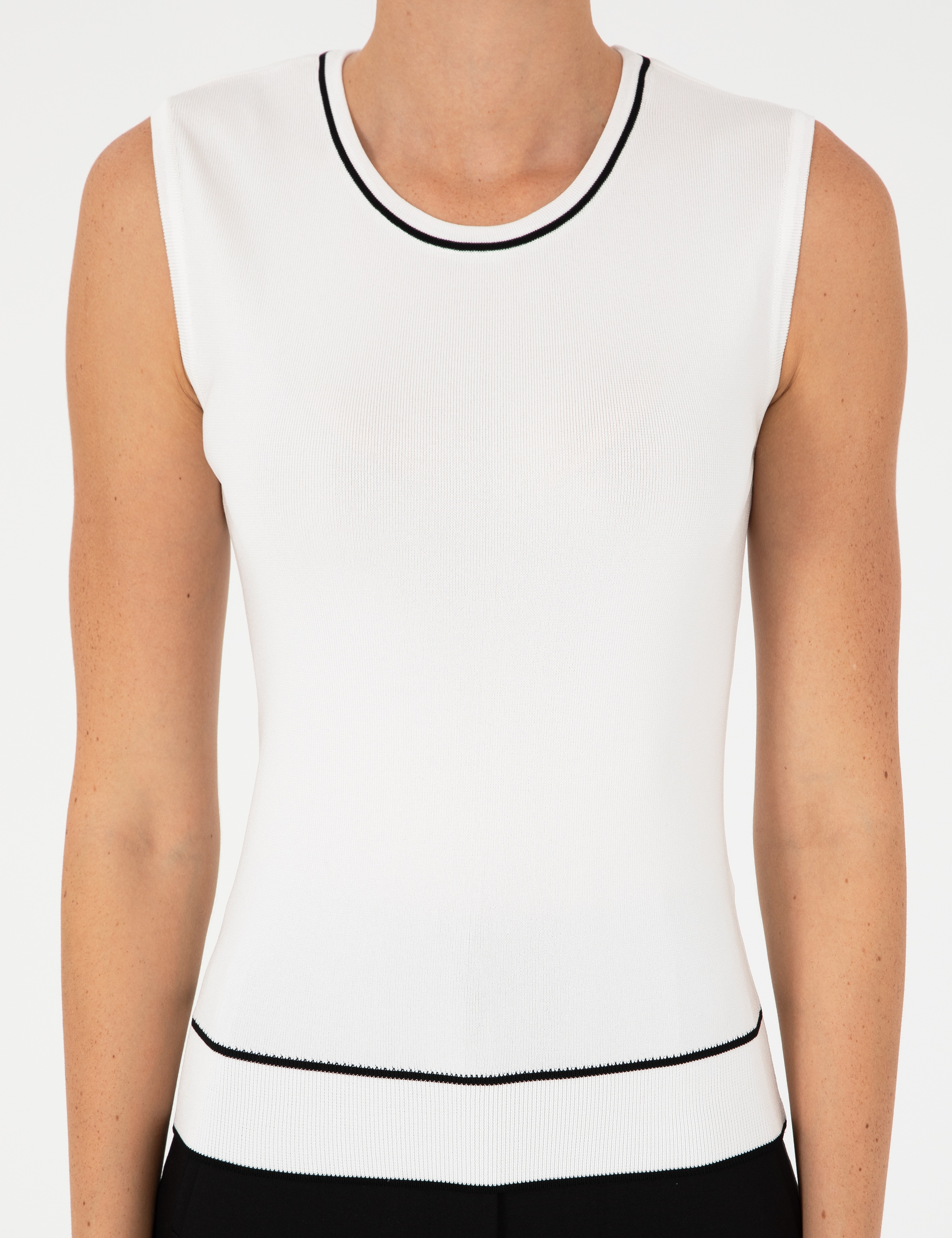 Ekru Slim Fit Triko Bluz - Image 6