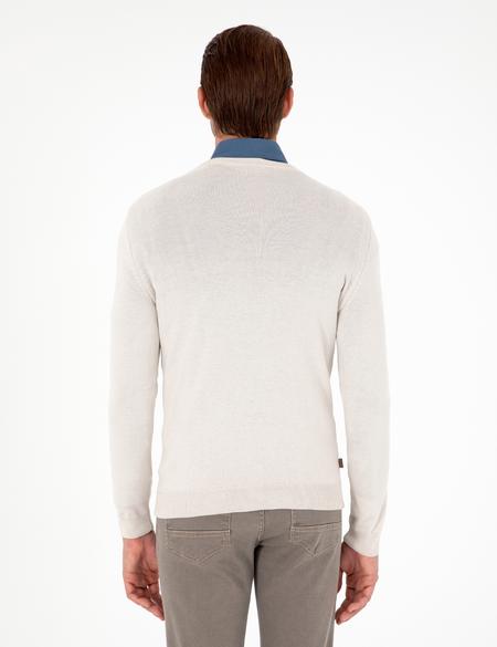 Taş Slim Fit V Yaka Basic Triko Kazak - 50296622017