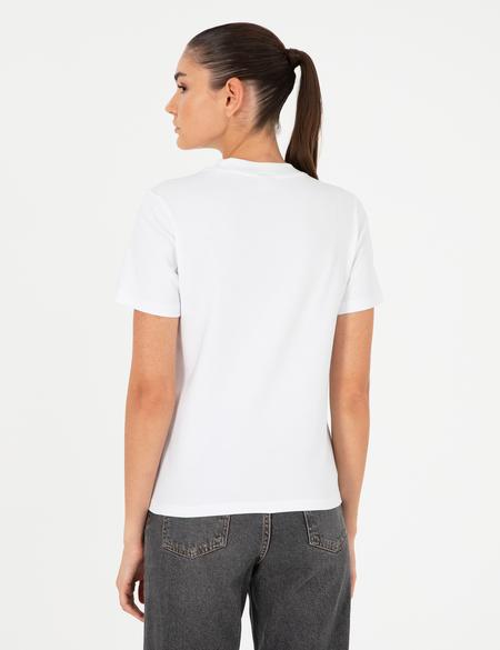 Beyaz NEWSLIM Tişört - 50303243004