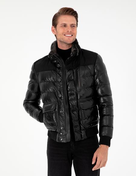 Siyah Deri Ceket - 50303380008