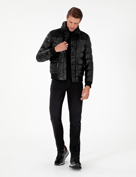 Siyah Deri Ceket - 50303380008