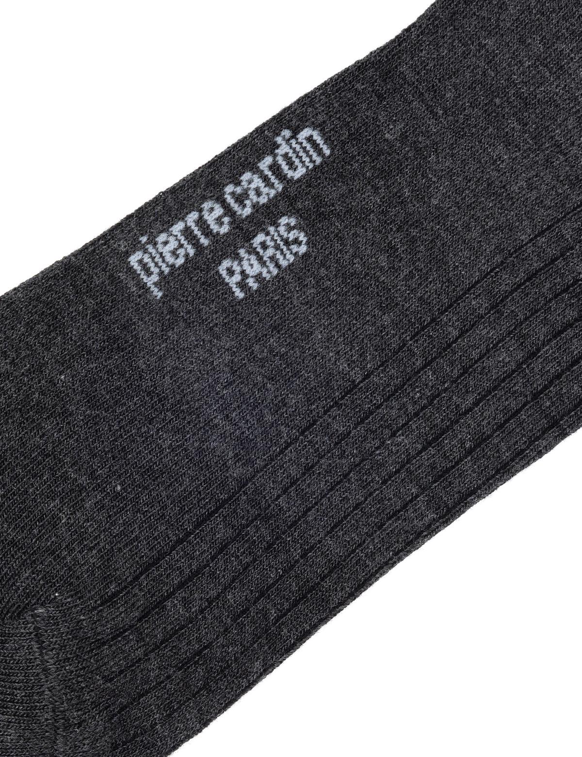 Erkek Bambu Karışımlı Antrasit Patik Desenli Çorap - 50299897002