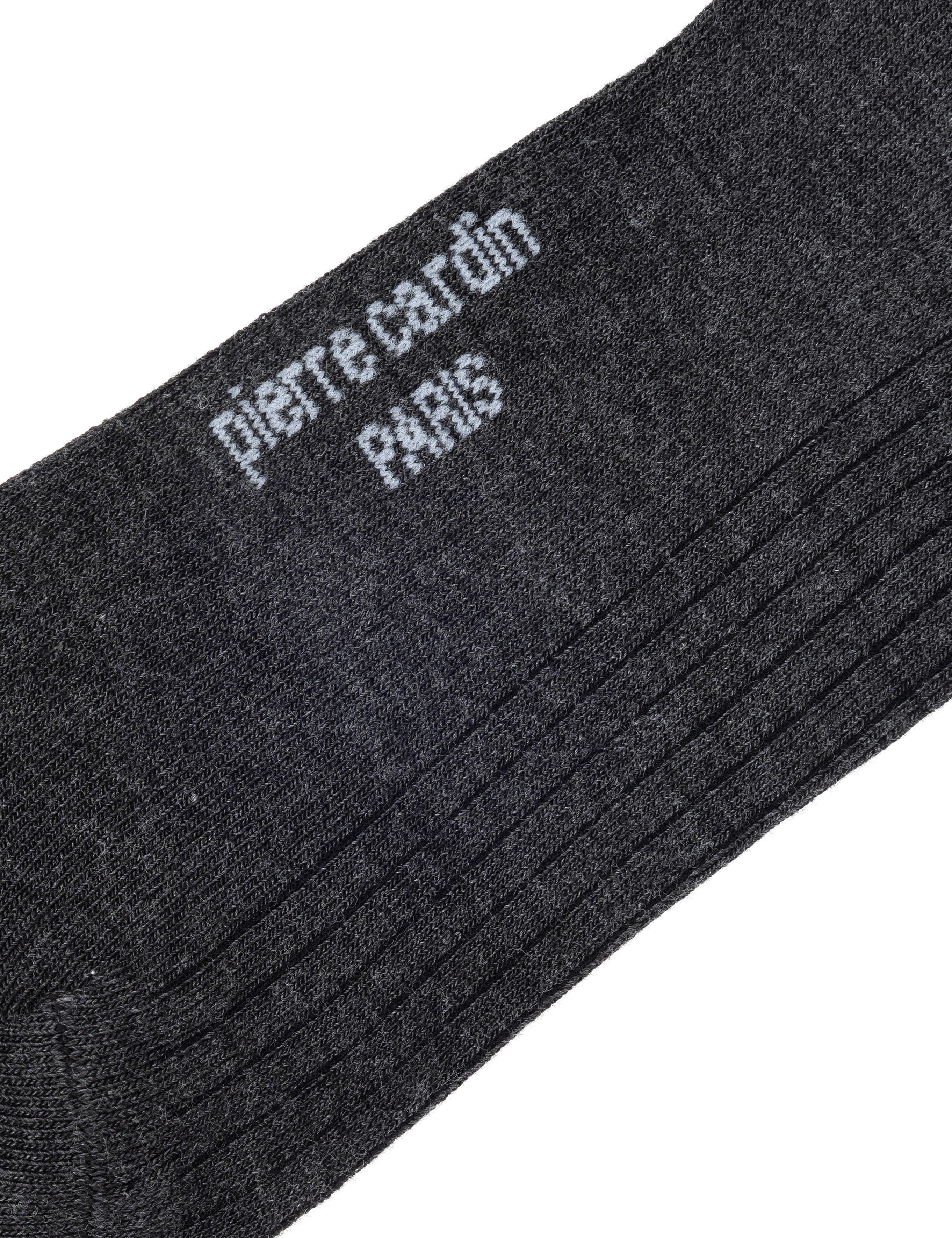 Erkek Bambu Karışımlı Antrasit Patik Desenli Çorap