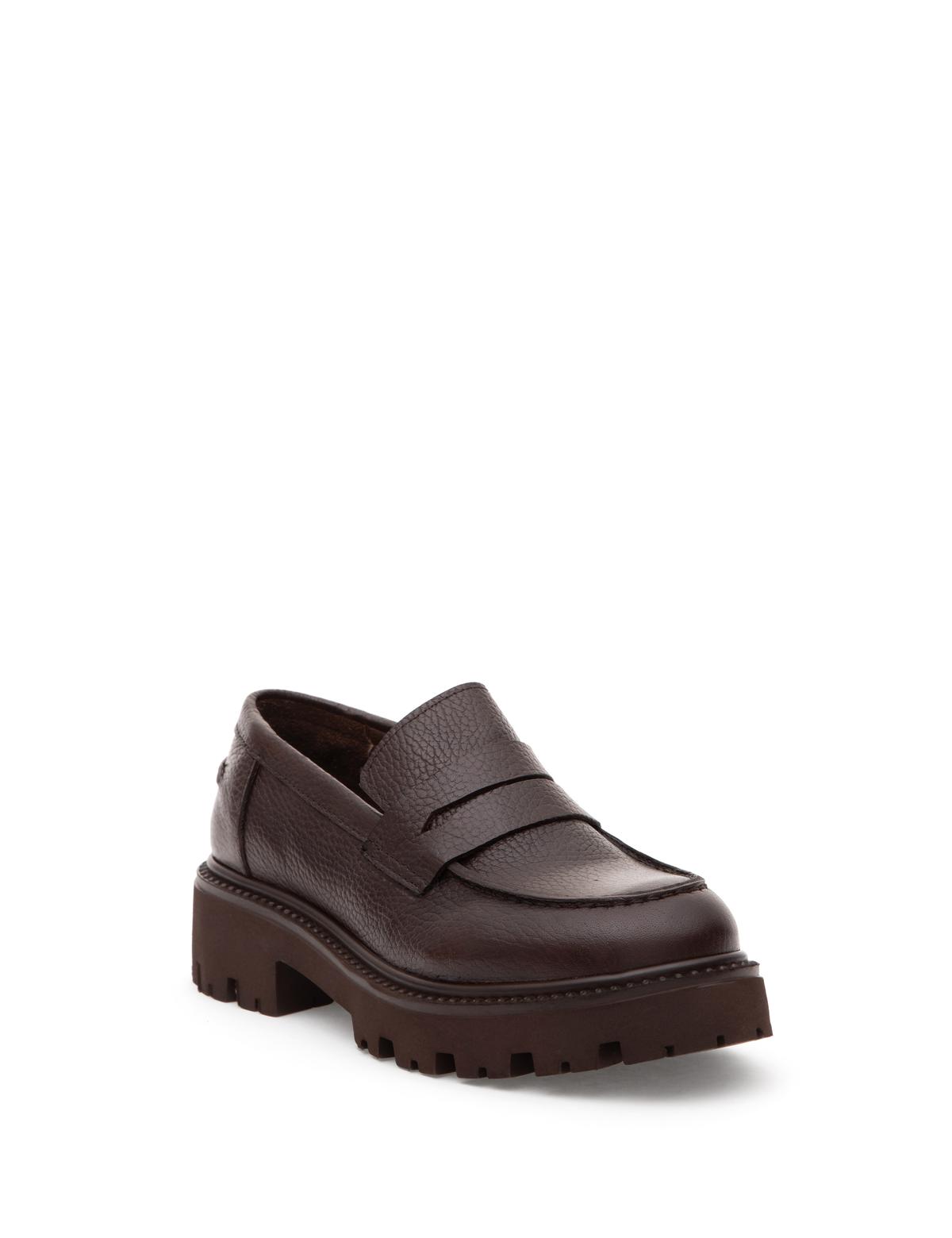 Kahverengi Deri Casual Ayakkabı - 50300060009