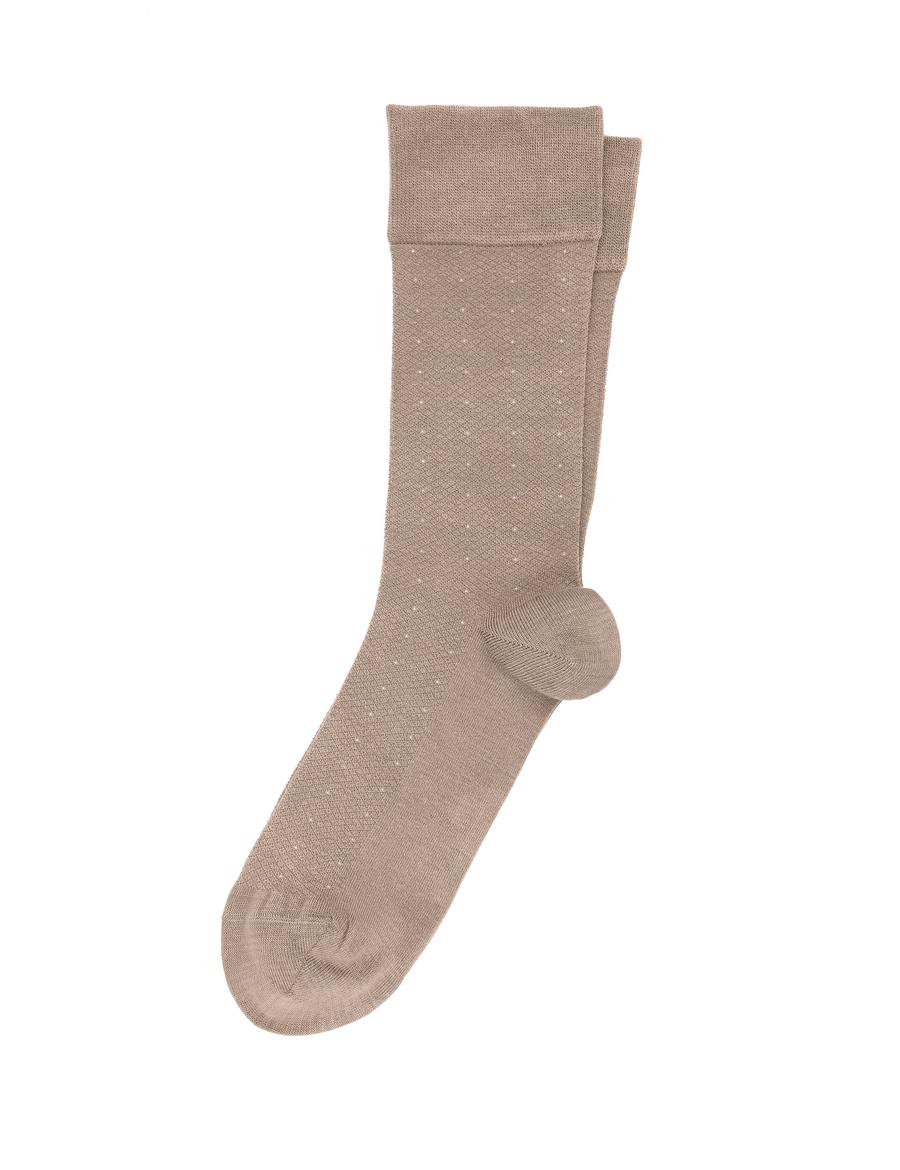 Erkek Bambu Karışımlı Kahverengi Soket Desenli Çorap