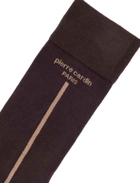 Erkek Bambu Karışımlı Kahverengi Soket Desenli Çorap - 50299923003