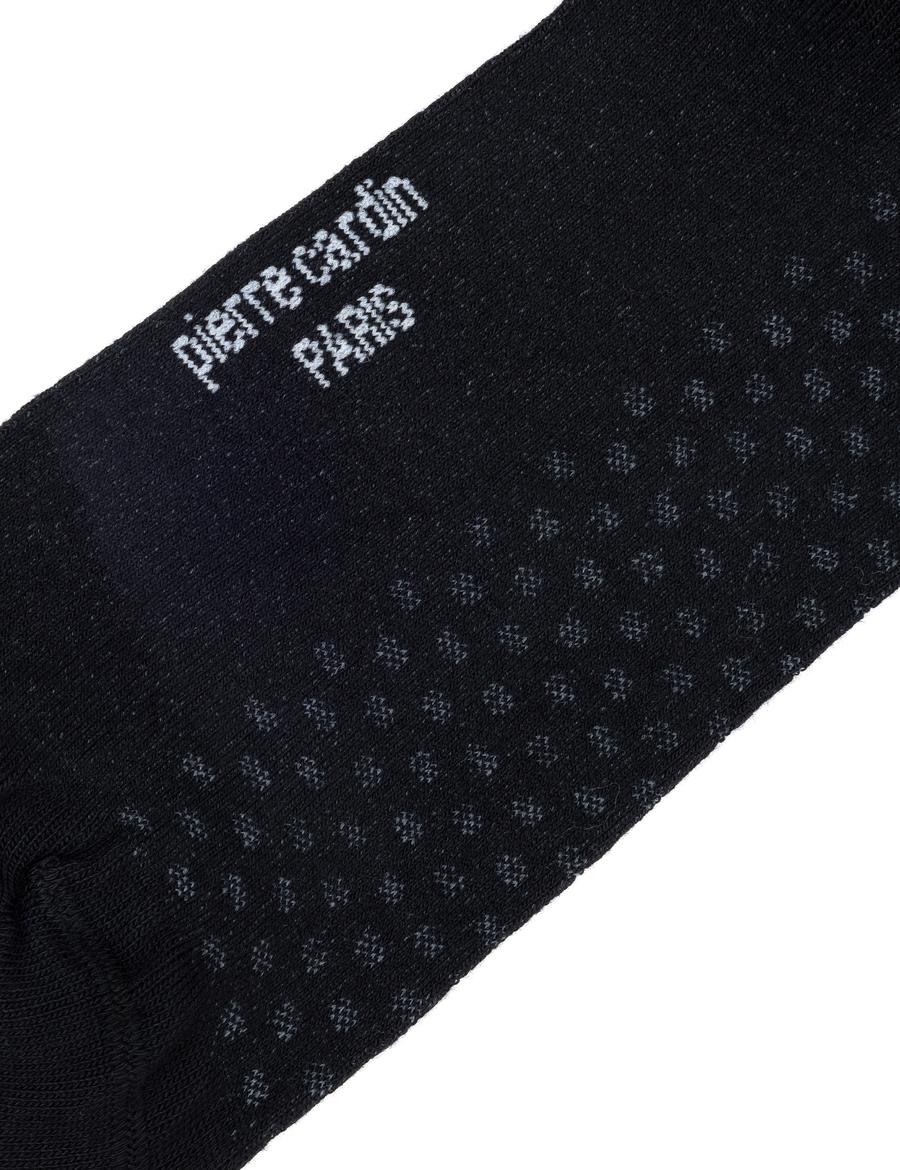 Erkek Bambu Karışımlı Siyah Soket Desenli Çorap