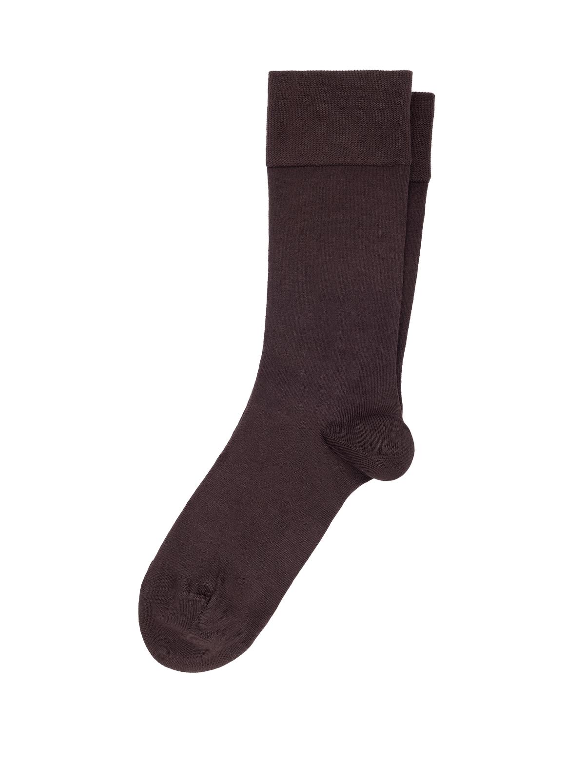 Erkek Bambu Karışımlı Kahverengi Soket Basic Çorap - 50299964005