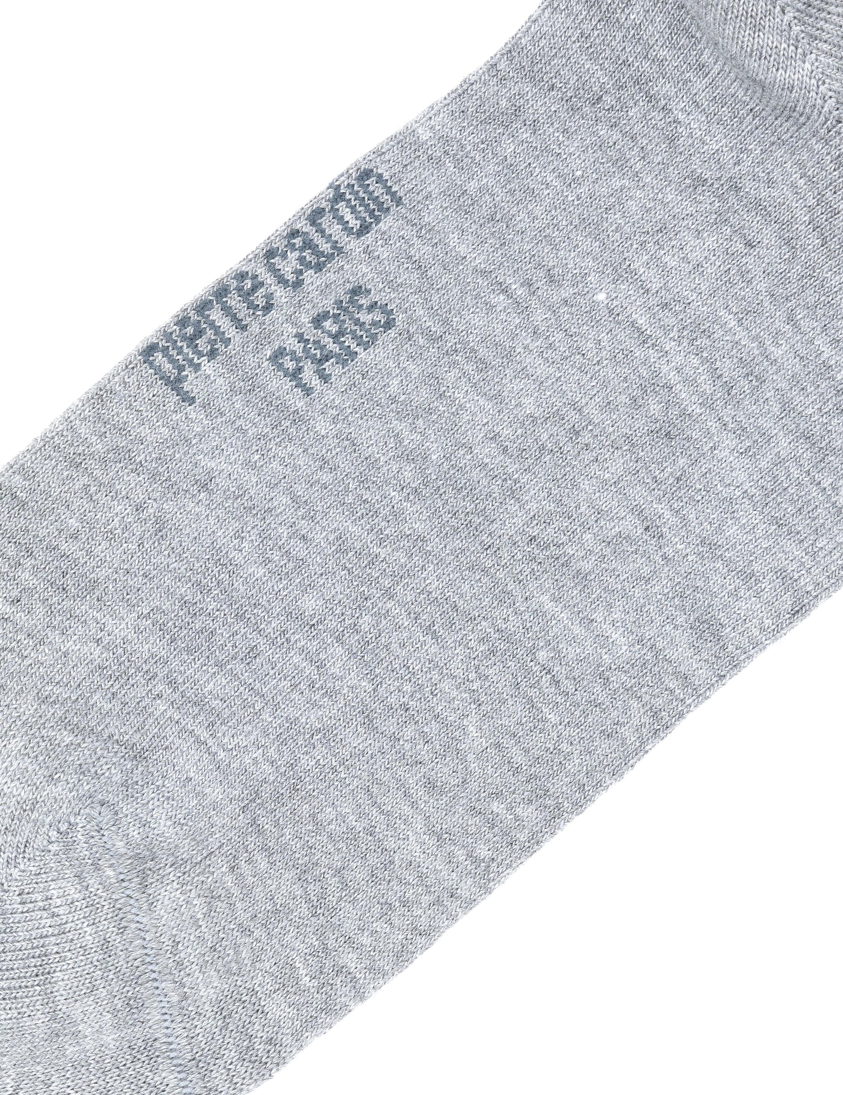 Erkek Bambu Karışımlı Gri Soket Desenli Çorap