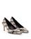 Siyah Desenli Topuklu Ayakkabı