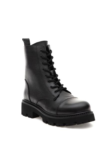 Siyah Deri Bağcıklı Bot - 50300069001