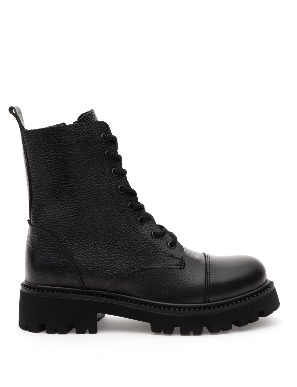 Siyah Deri Bağcıklı Bot - 50300069001