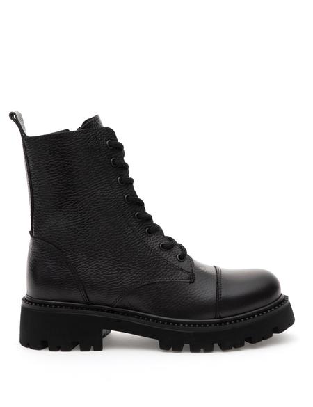 Siyah Deri Bağcıklı Bot - 50300069001