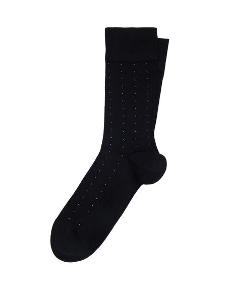 Erkek Bambu Karışımlı Siyah Soket Desenli Çorap - 50299921001