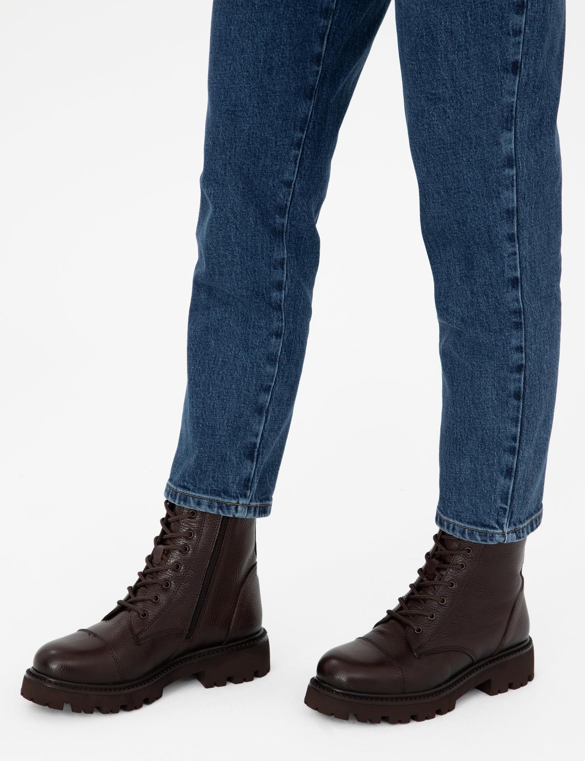 Kahverengi Bağcıklı Deri Bot - 50300069009