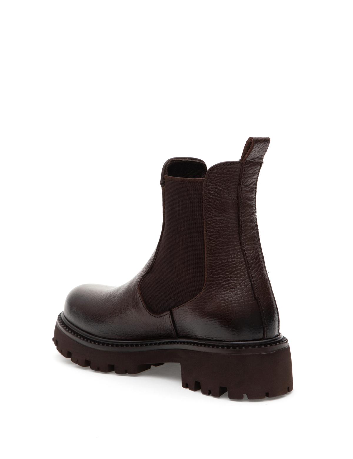 Kahverengi Deri Lastikli Bot - 50300071012