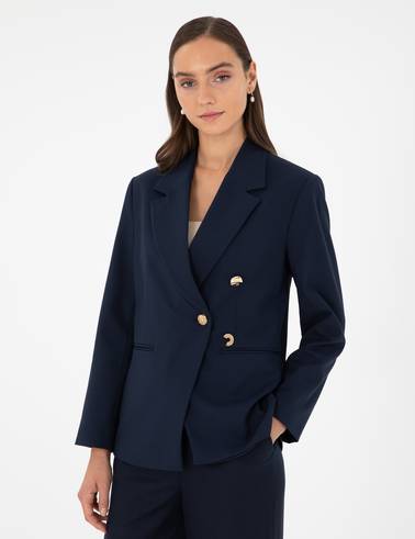 Lacivert Regular Fit Ceket