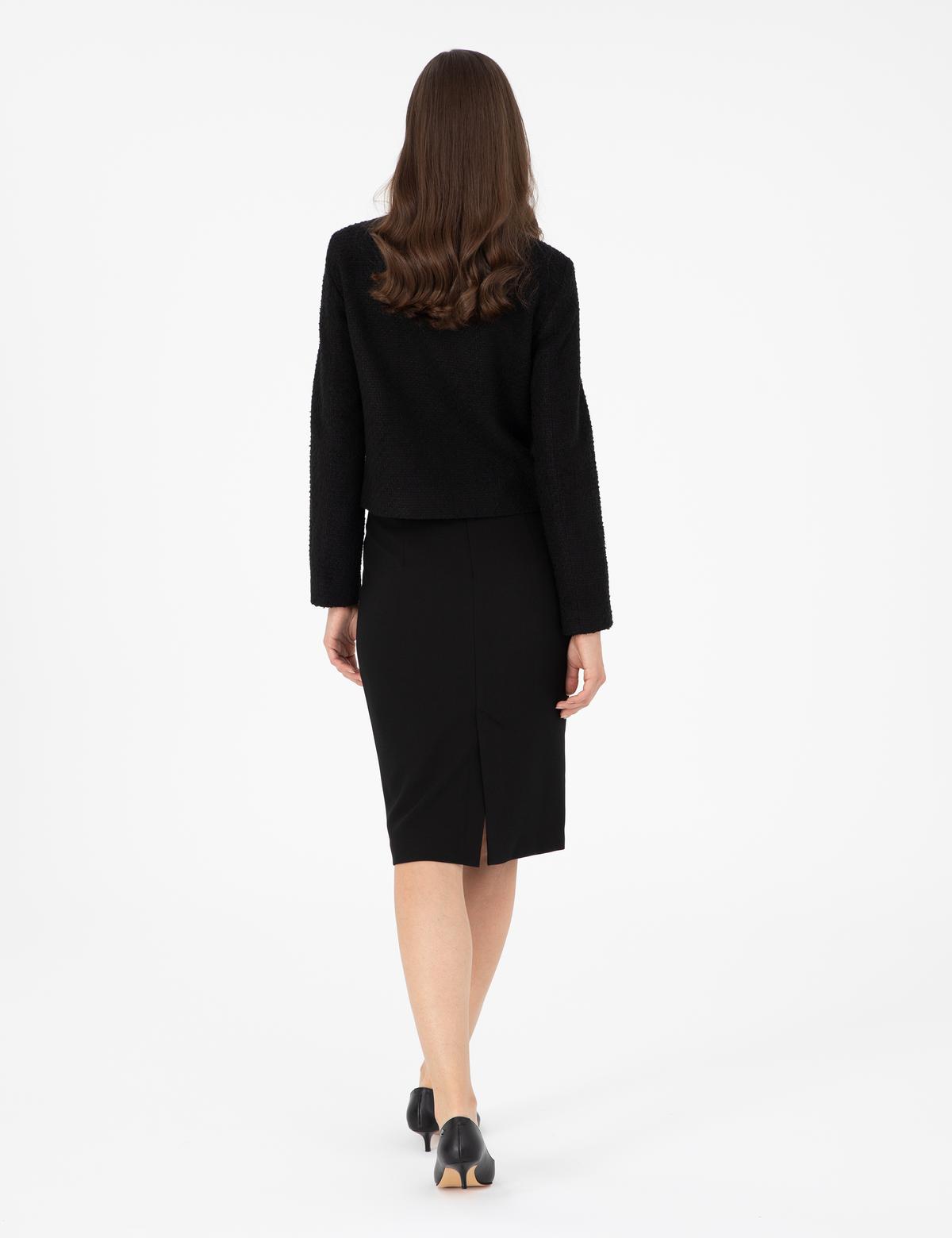 Siyah Kalem Fit Dokuma Etek - 50297135001