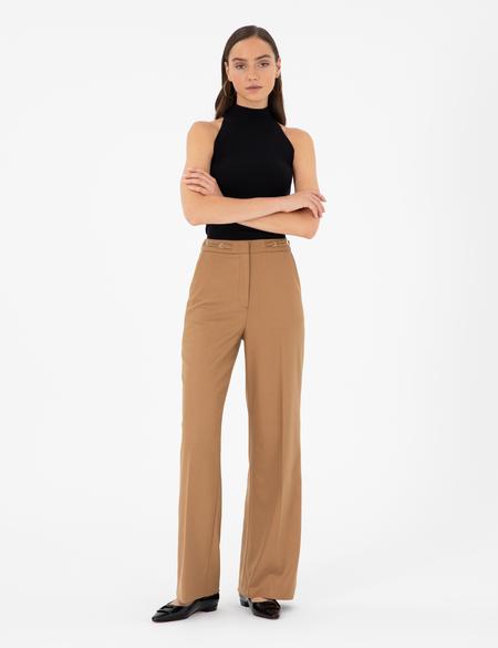 Camel Palazzo Kumaş Pantolon - 50290369033