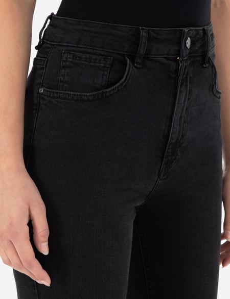 Siyah Skinny Flare Jean Pantolon - 50294367001