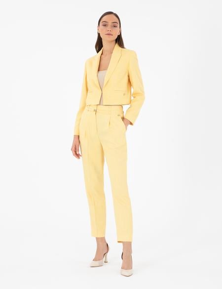 Sarı Carrot Fit Kumaş Pantolon - 50282074013