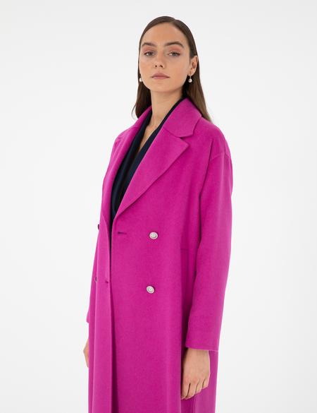 Fuşya Kaşe Kaban - 50290348041