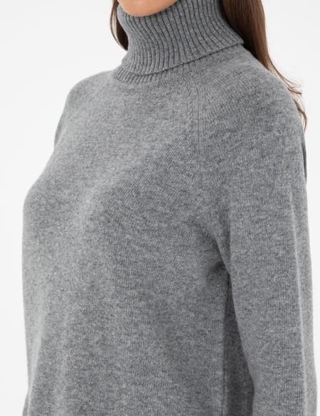 Gri Regular Fit Balıkçı Yaka Yün Kazak - 50296491006