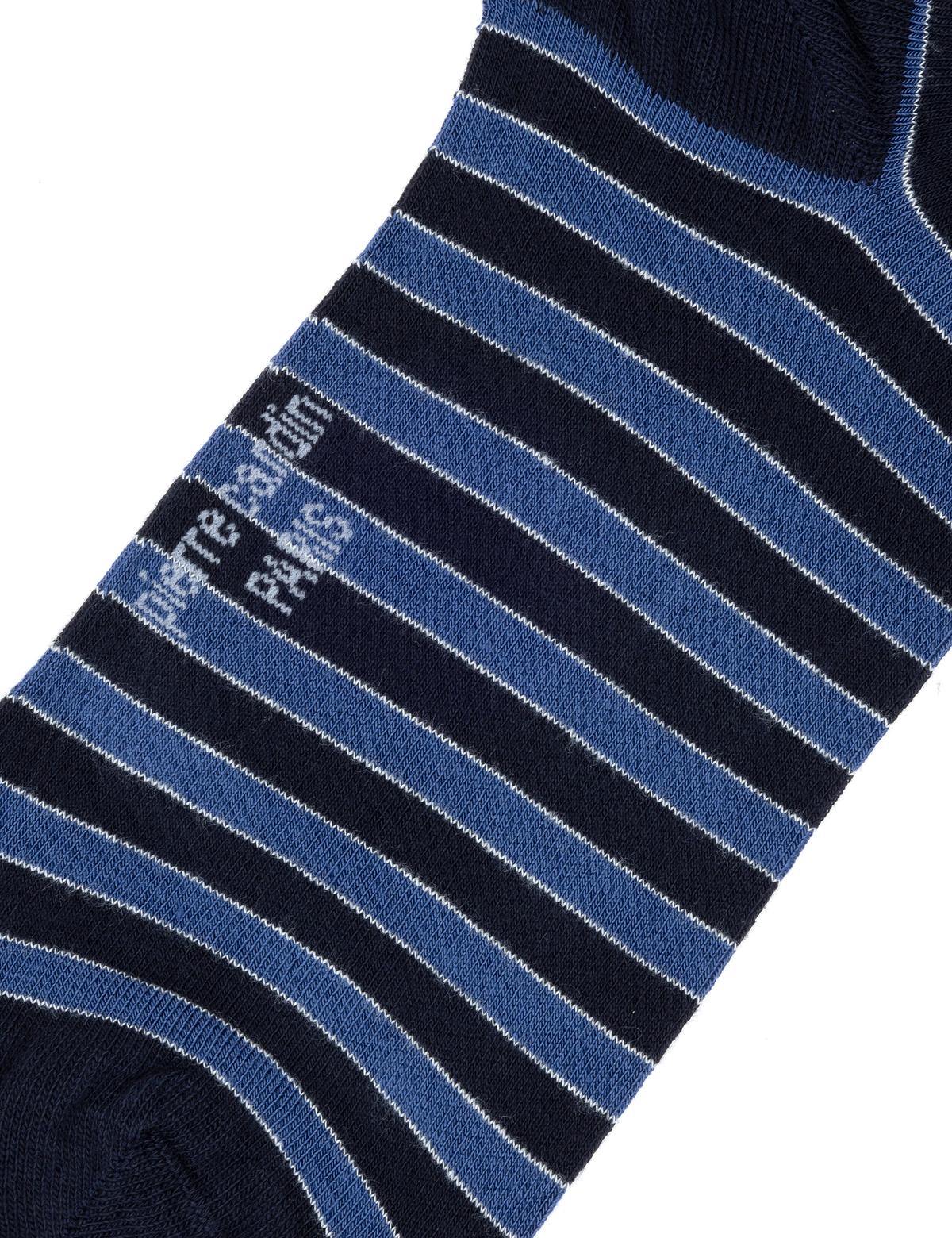 Erkek Bambu Karışımlı Lacivert Soket Desenli Çorap - 50299888002