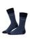 Erkek Bambu Karışımlı Lacivert Soket Desenli Çorap