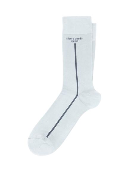 Erkek Bambu Karışımlı Gri Soket Desenli Çorap - 50299923001