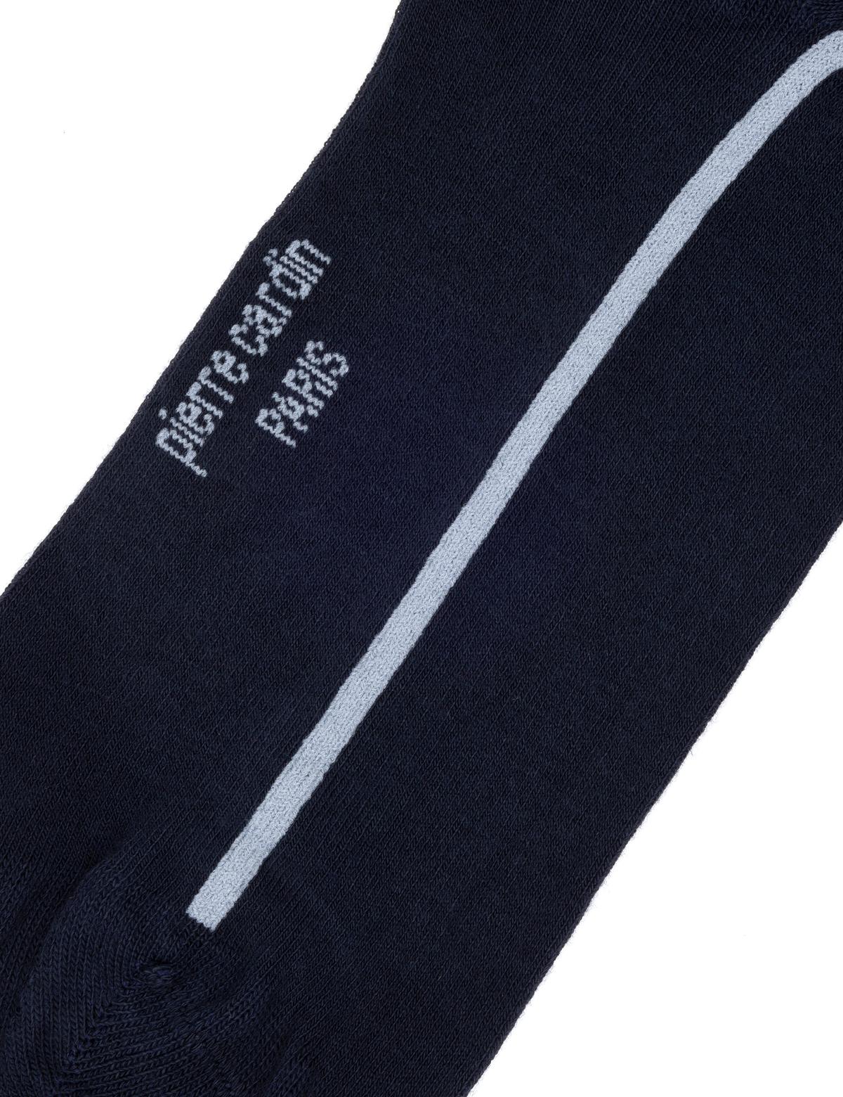 Erkek Bambu Karışımlı Lacivert Soket Desenli Çorap - 50299923002