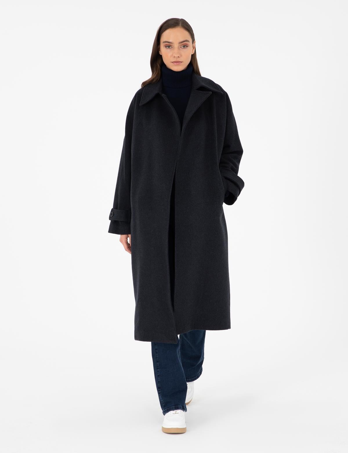 Antrasit Kaşe Kaban - 50296877010