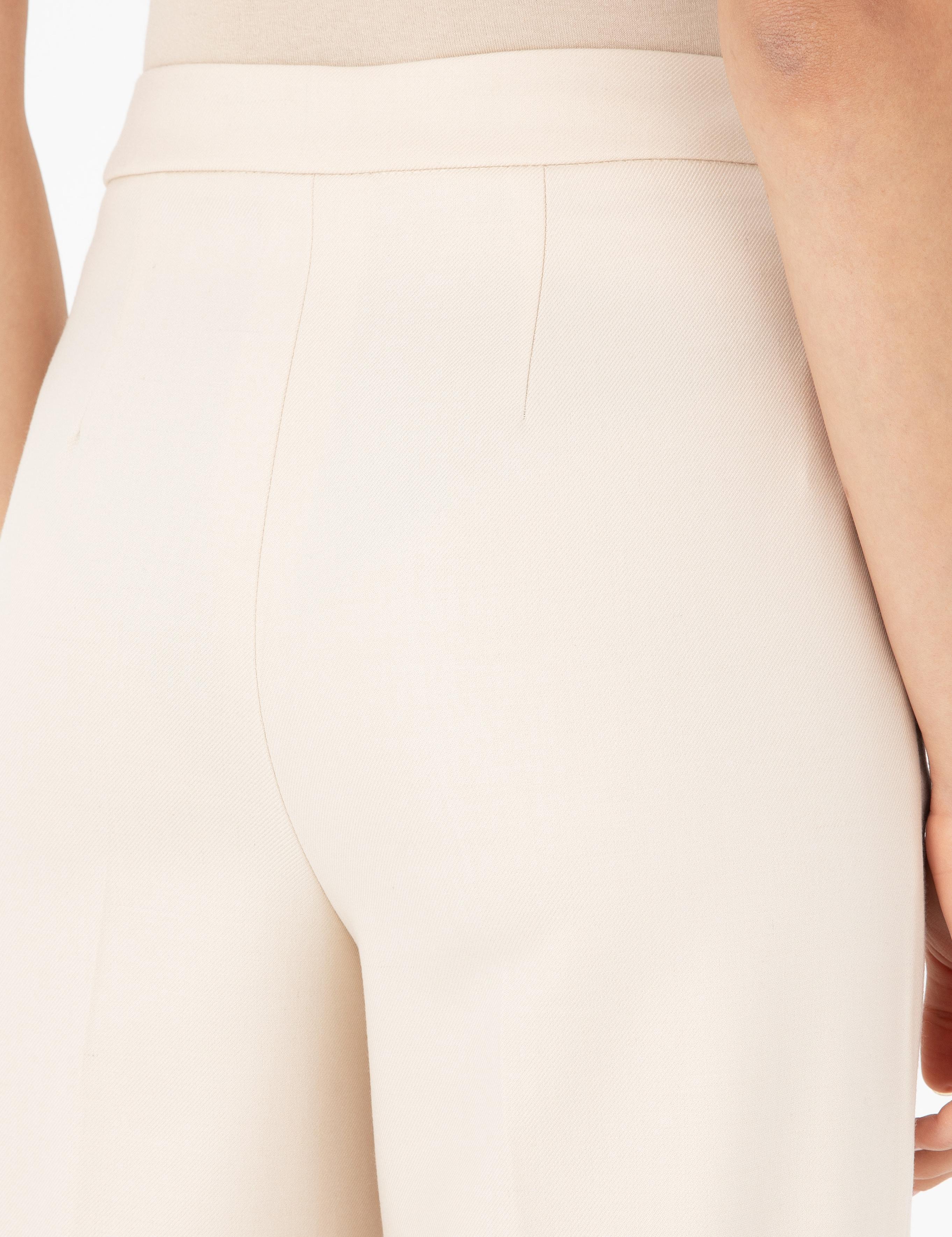 Ekru Palazzo Kumaş Pantolon