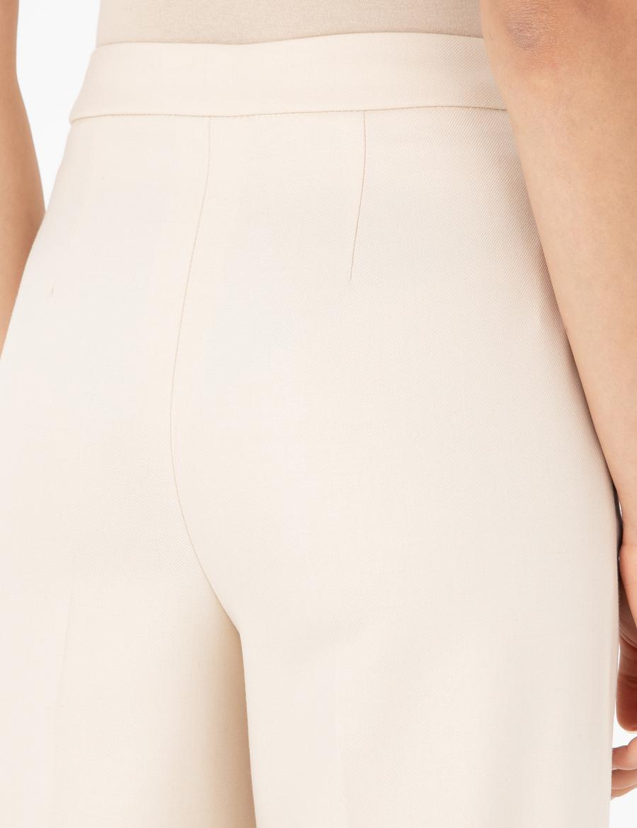 Ekru Palazzo Kumaş Pantolon