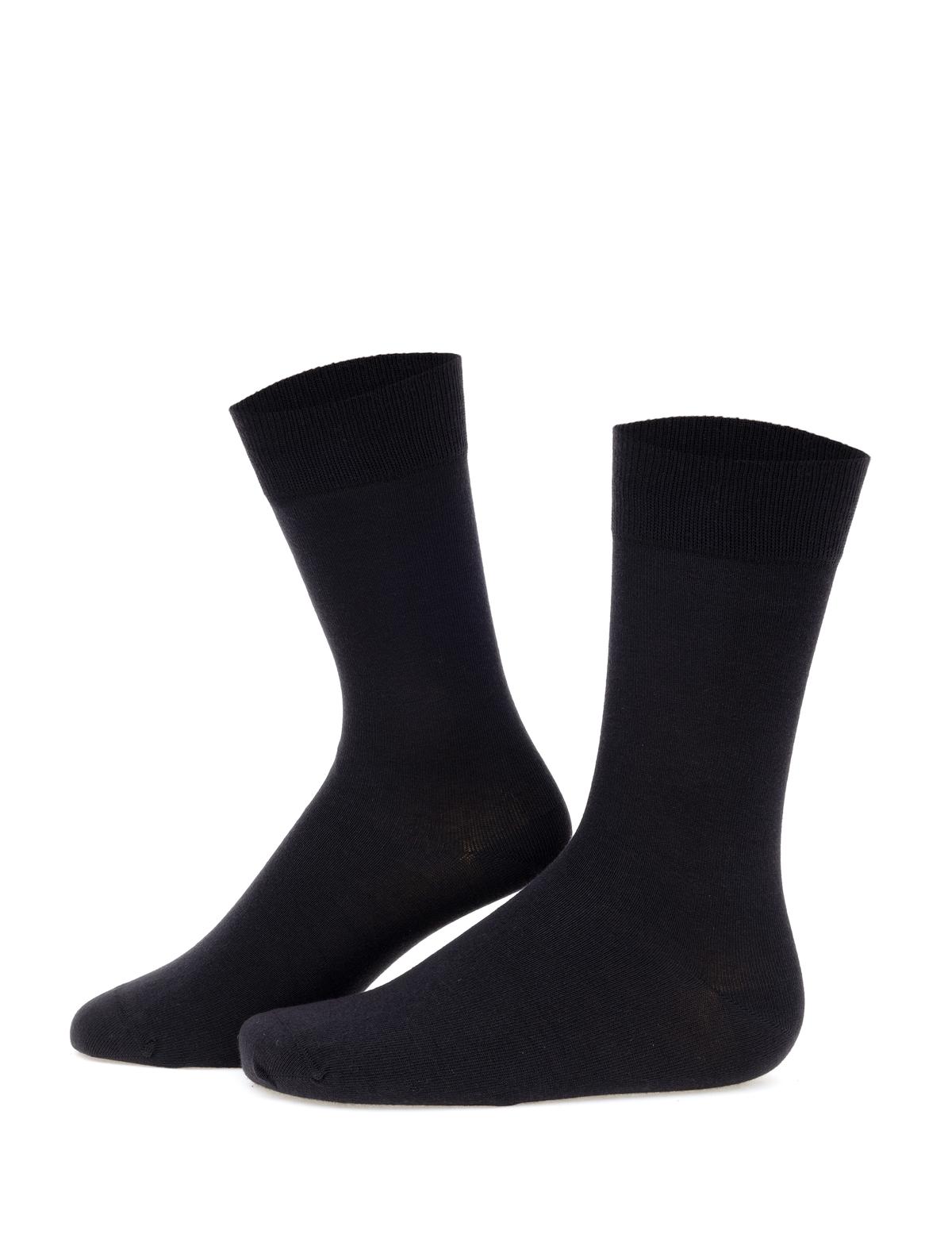 Erkek Modal Pamuk Karışımlı Siyah Soket Basic Çorap