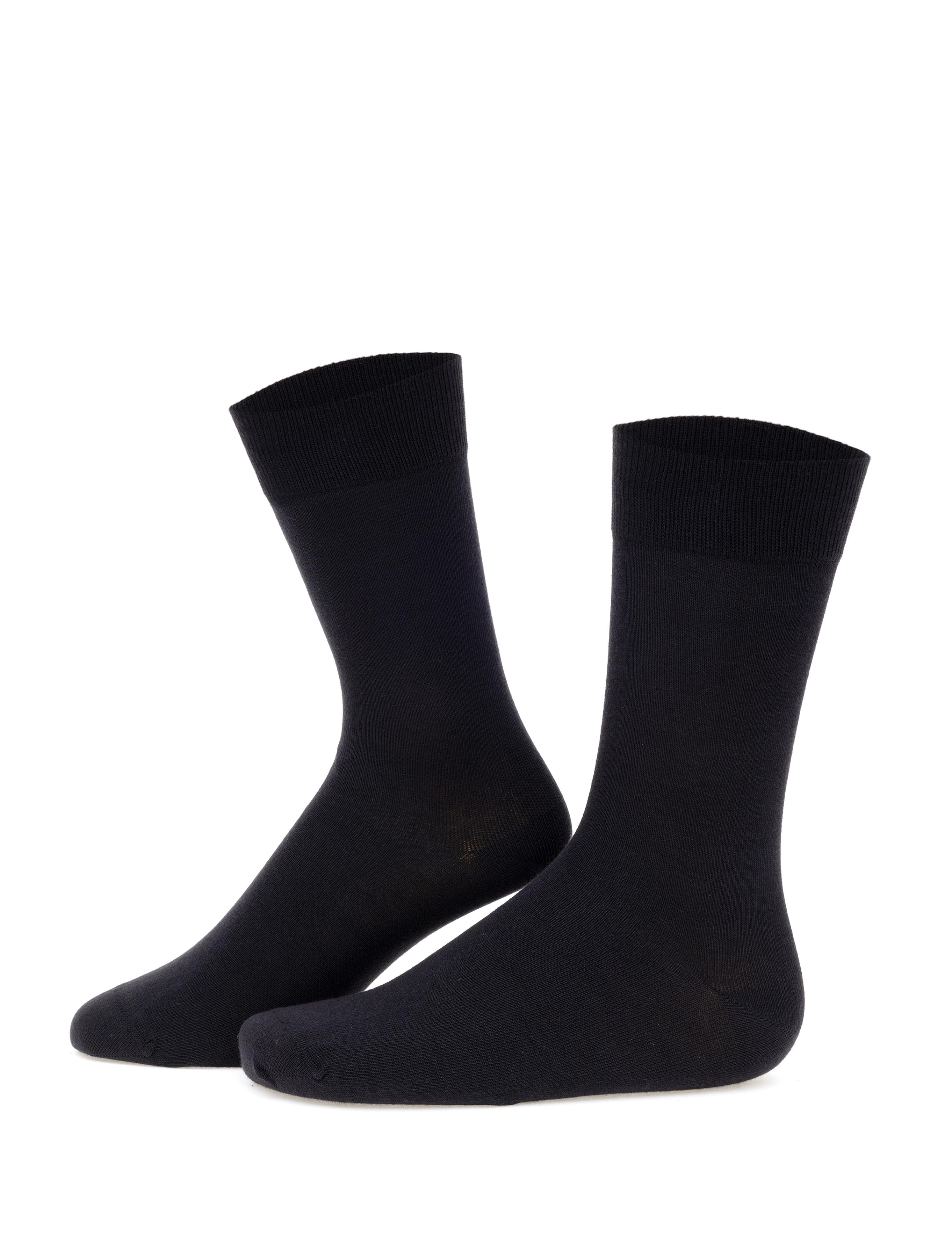 Erkek Modal Pamuk Karışımlı Siyah Soket Basic Çorap