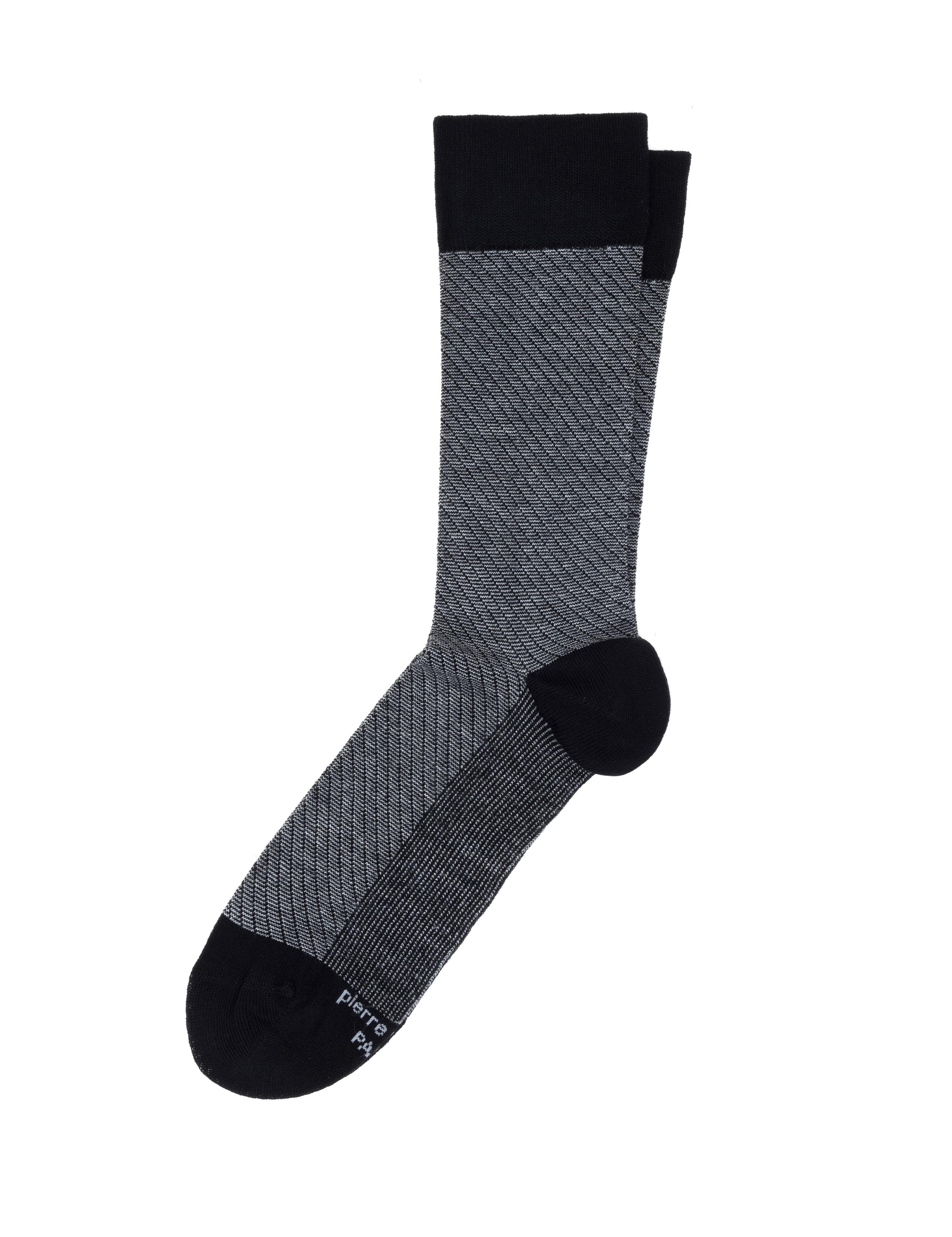 Erkek Bambu Karışımlı Siyah Soket Desenli Çorap