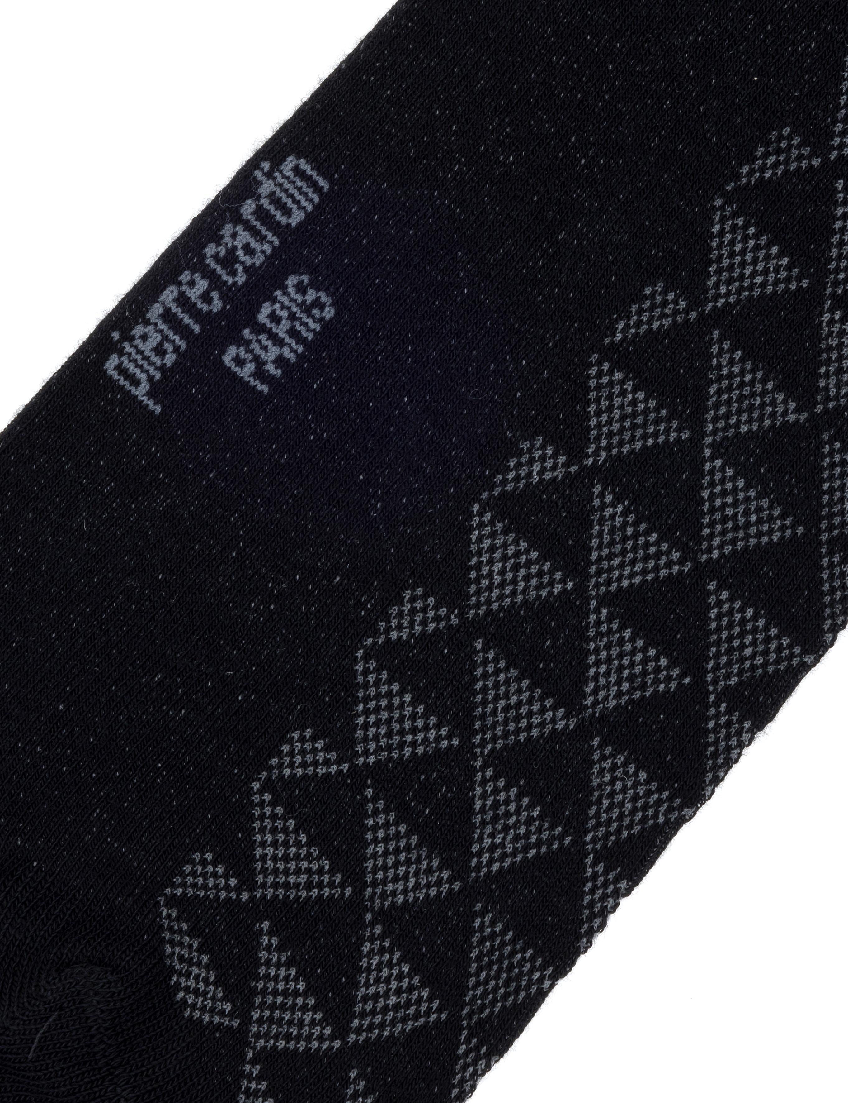 Erkek Bambu Karışımlı Siyah Soket Desenli Çorap