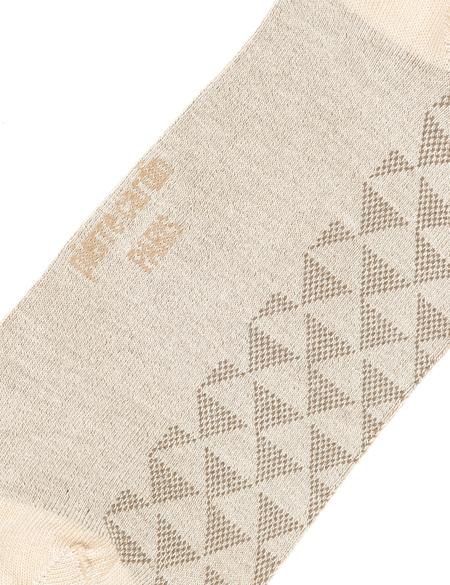 Erkek Bambu Karışımlı Bej Soket Desenli Çorap - 50299962004